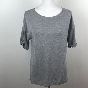 Treasure & Bond X Something Navy Gray Top Small